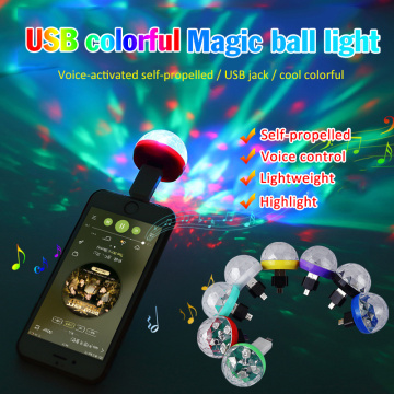 Automotive Ornaments Vehicle Mini USB Disco Stage Lighting Ball DJ LED Decorative Light Disco Stage Light Car Auto Accessories