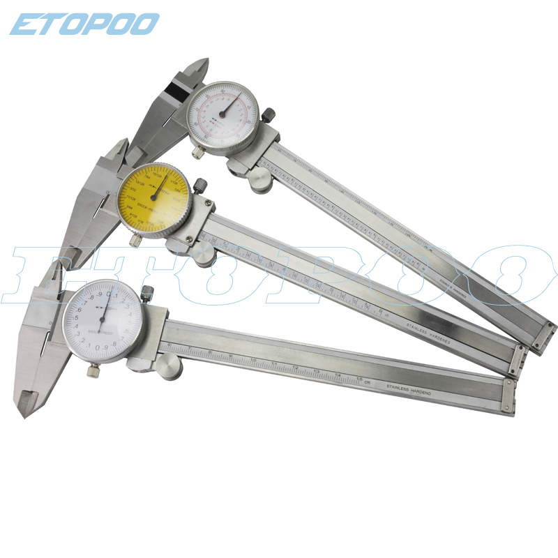 Inch Gauge Measuring Tool Dial Caliper 0-6" 0.001" Shock-proof Stainless Steel Precision Vernier Caliper