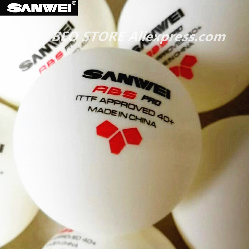 30/60 balls SANWEI Table Tennis Ball 3-star ABS 40+ PRO seamed New material plastic poly ITTF Approved ping pong tenis de mesa