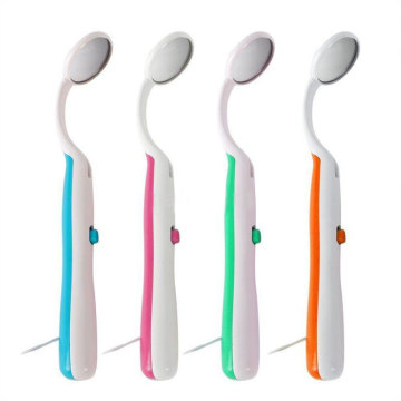 Dental Mirror With Led Light Inspect Instrument Checking Mirror Dentist Oral Super Bright Anti-fog Mouth Mirror Tooth Care Tool