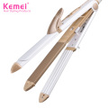 Kemei 3 In 1 Electric Hair Brushes Hair Straightener/Curling Iron Ceramic Straightening Corn Clip Irons Styling Tool 43D KM-1213