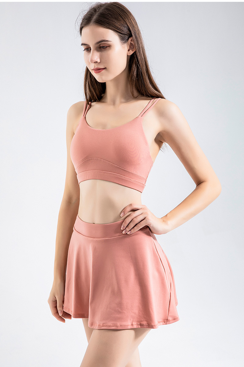 Dark Pink Golf Skirts Front Model