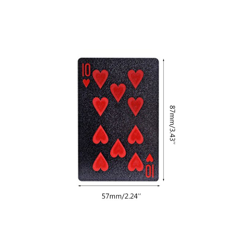 Black PVC Poker Waterproof Plastic Playing Cards Party Board Game Scrub Poker