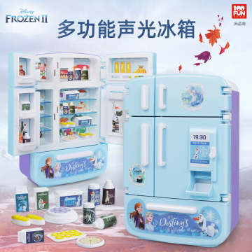 Original Disney Frozen2 Children's refrigerator Imitate Toys kitchen playset side by side refrigerator Girls' Toys