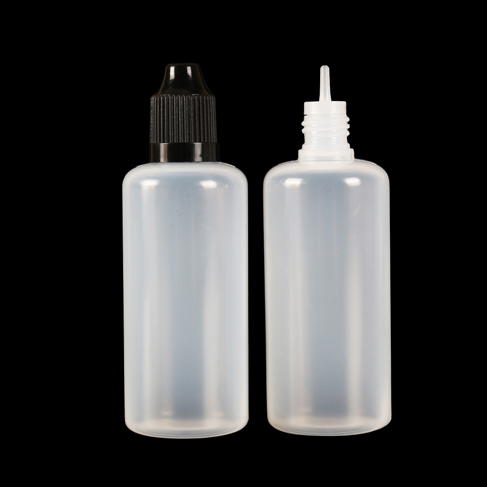 20pcs x 3ml-120ml Dropper Bottles Plasitc LDPE Empty Squeezable Eye E Liquid Juice Container CRC Cap Long Dropper Tip + Funnels