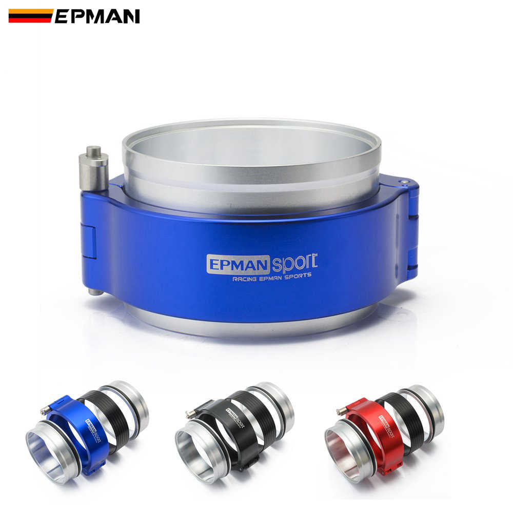 EPMAN HD Exhaust V-band Clamp w Flange System Assembly For 3.5" 89mm Radiator Hose Intake Turbocharger Pipe EPSS89KB