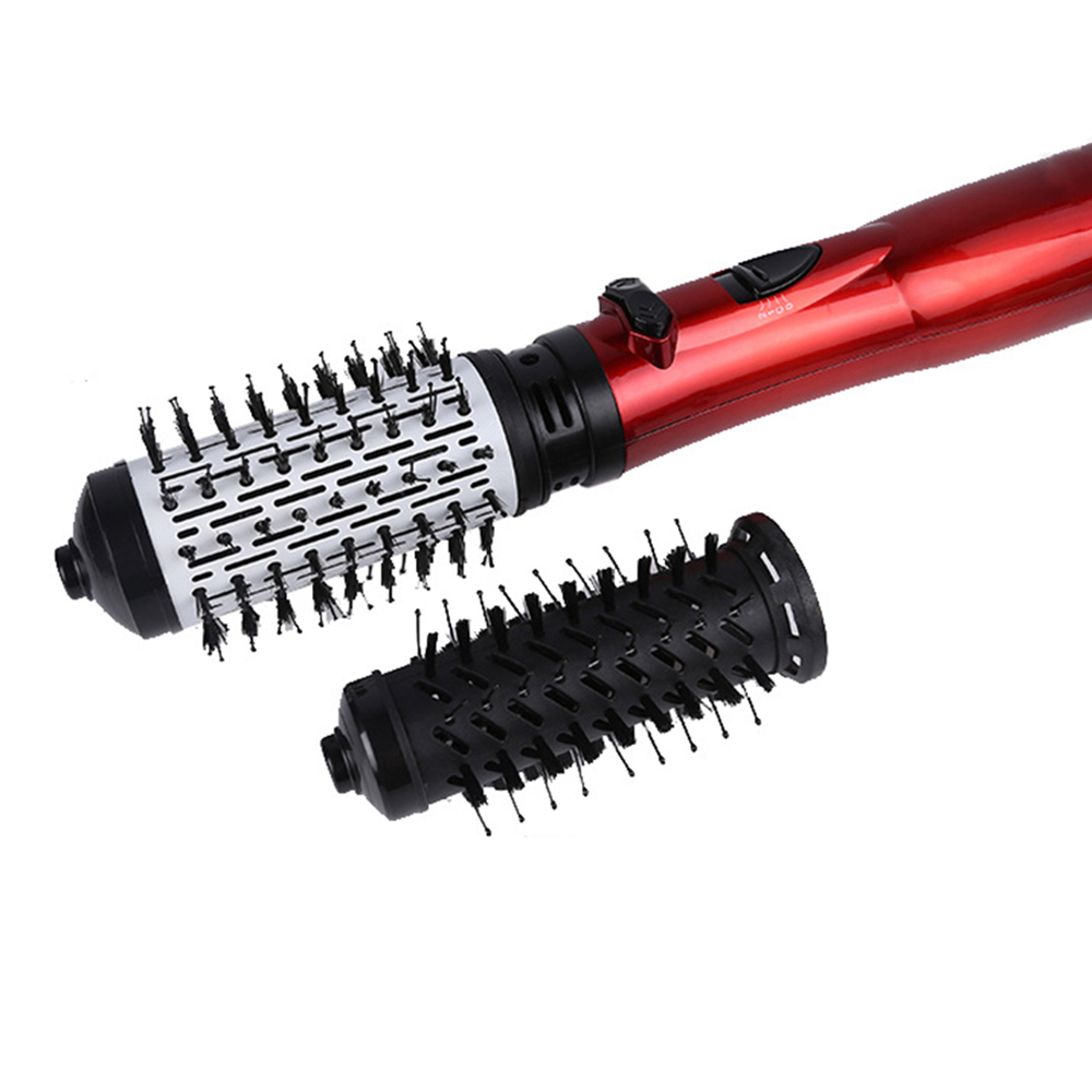 Electric 2 In 1 Hair Dryer Comb Hot Air Blower Brush Rotation Curl Straightener For Long Short Hair Volumizer Fluffy Styler Tool