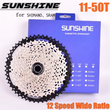 SUNSHINE MTB 12S Speed Cassette Flywheel Sprockets 11-50T Mountain Bike Bicycle Freewheel cog 50T cdg xg Ultralight Freewheel