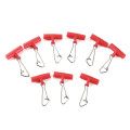 10pcs/set Fishing Sinker Slip Clips Blue Red Plastic Head Swivel With Hooked Snap Fishing Weight Slide Accessories Fishing Line