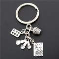1pc Summer Pizza Ice Cream Dumpling Key Chains Foodie Jewelry Creative Kitchen Tools Accessorise Frech Fries
