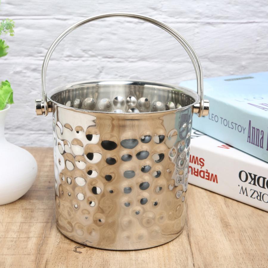Bar Tools 1L Stainless Steel Ice Bucket Container Portable Champagne Barrel with Filter Home Supplies Bar Club Ice Cube Storage