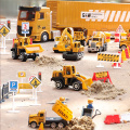 Tractor Alloy Engineering Vehicle Parking Lot Car Set Toys For Children Music And Light Toy Boy Construction Site Toy Excavator