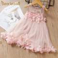 Bear Leader Girls Dress New Summer Princess Dress Kids Girls Party Dress Floral Pink Kids Costume Children Clothing for 2 6Y