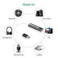 kebidumei USB External Sound Card USB C to 3.5mm Jack Audio Microphone Headphone Adapter for Macbook PC Laptop Sound Card