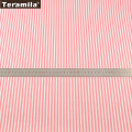 Light Pink Cotton Printed Stripe Design Fabric TERAMILA Twill Fat Quarter Textile Material Sheet Patchwork Quilting