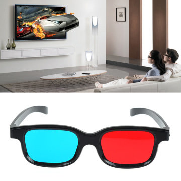 1PCS New Red Blue 3D Glasses Black Frame for Dimensional Anaglyph TV Movie DVD Game Dvd Movies Vr