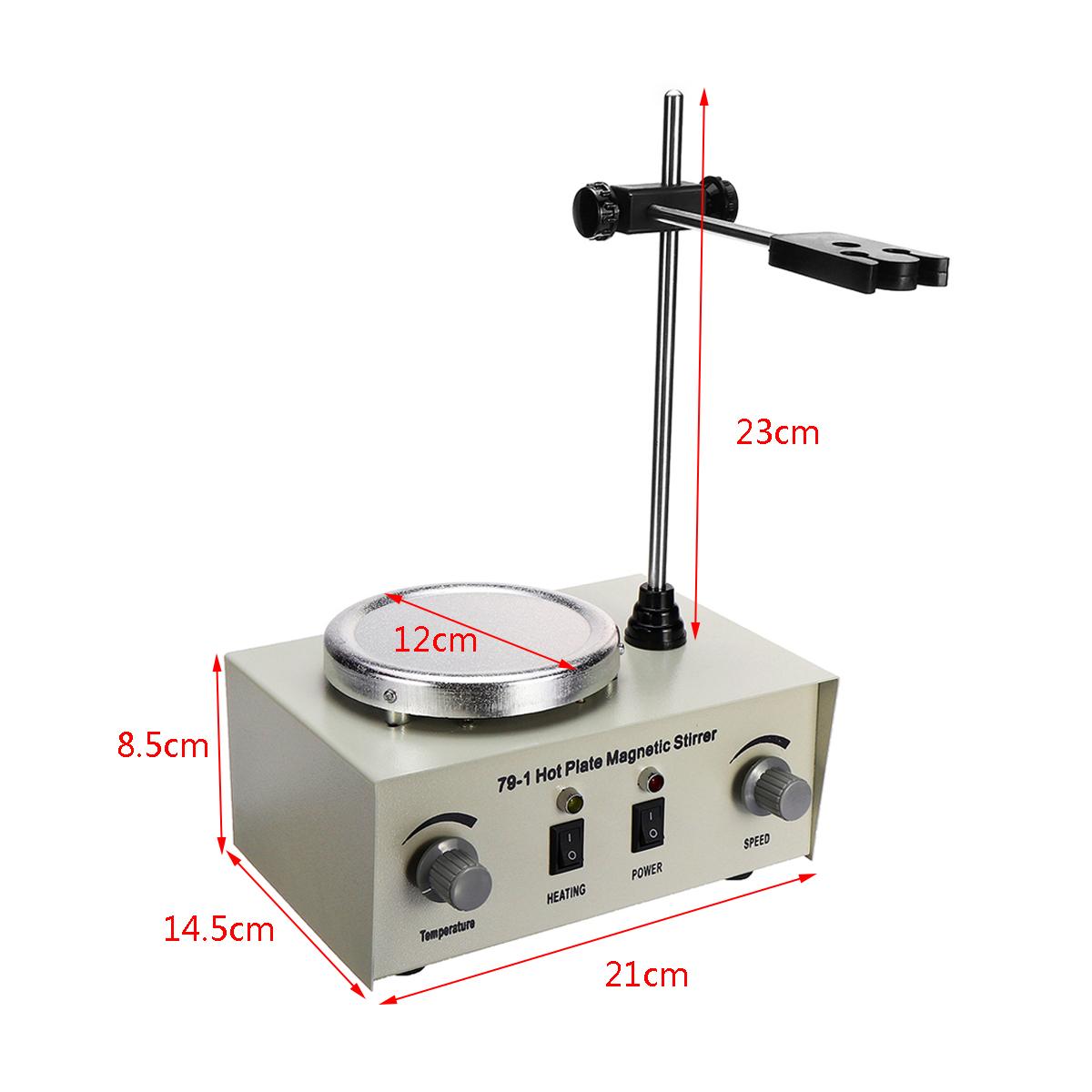 Lab Heating Dual Control Mixer US/AU/EU 79-1 110/220V 250W 1000ml Hot Plate Magnetic Stirrer No Noise/Vibration Fuses Protection