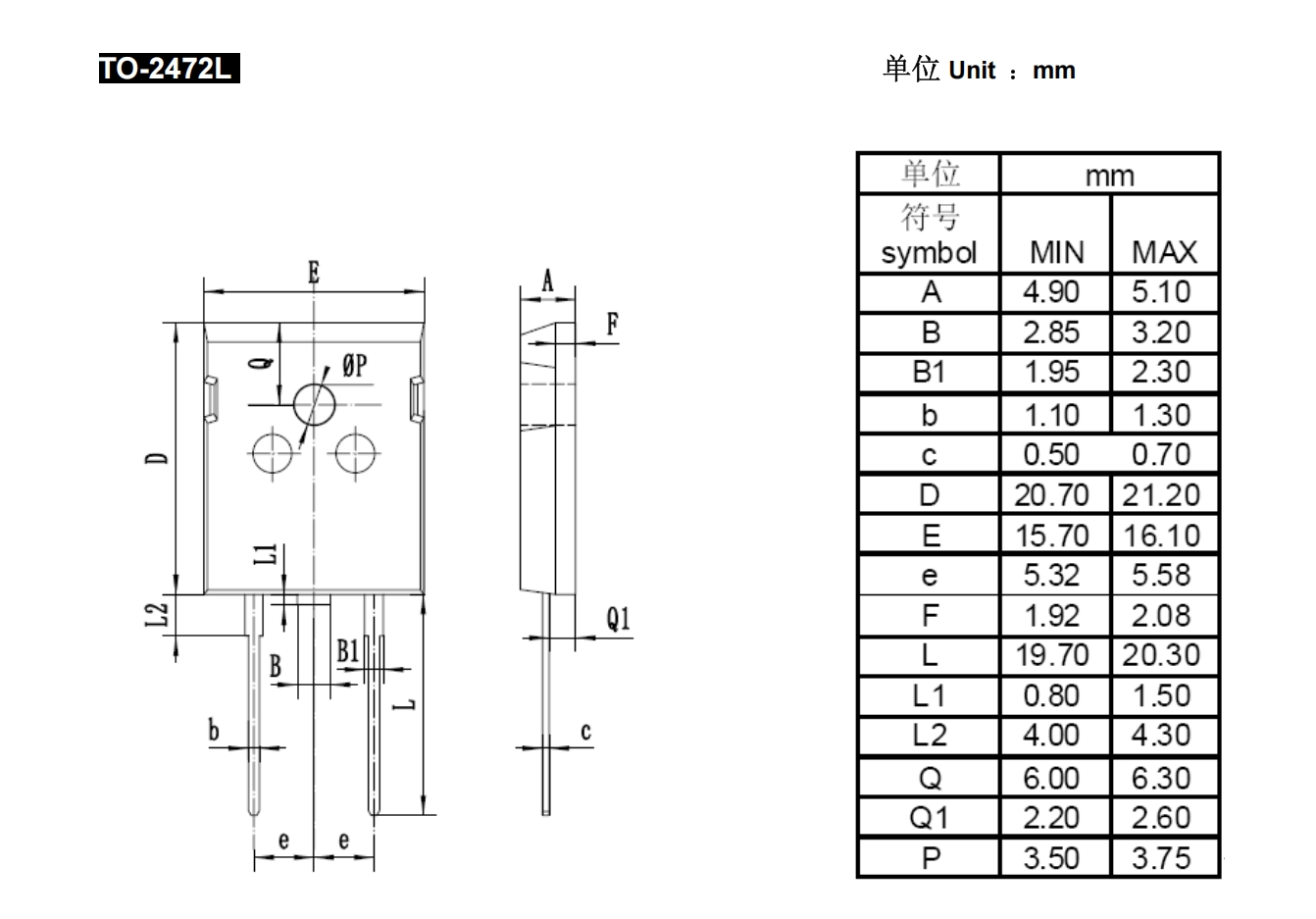 YZPST-RURG80100 TO-2472L
