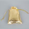 50Pcs/lot Gold Foil Drawstring Organza Bag Velvet Bag Jewelry Packing Bag Wedding Favor Pouches & Gift Bags