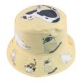 FOXMOTHER New Cute Double-side Animal Print Fisherman Panama Caps Sun Bob Chapeau Cat Bucket Hats For Women Ladies Mother Gifts