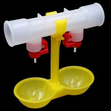 10 Pcs Chicken Drinking Fountain Double Hanging Cup Ball Nipple Drinkers 25cm Chicken Equipment Wholesale Quail Feeders