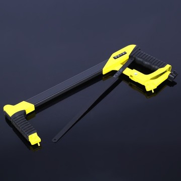 12 Inch Adjustable Hacksaw Saw Hand Tool with Aluminum Alloy Frame and Comfortable Handle for Cutting Wood Metal Fiber