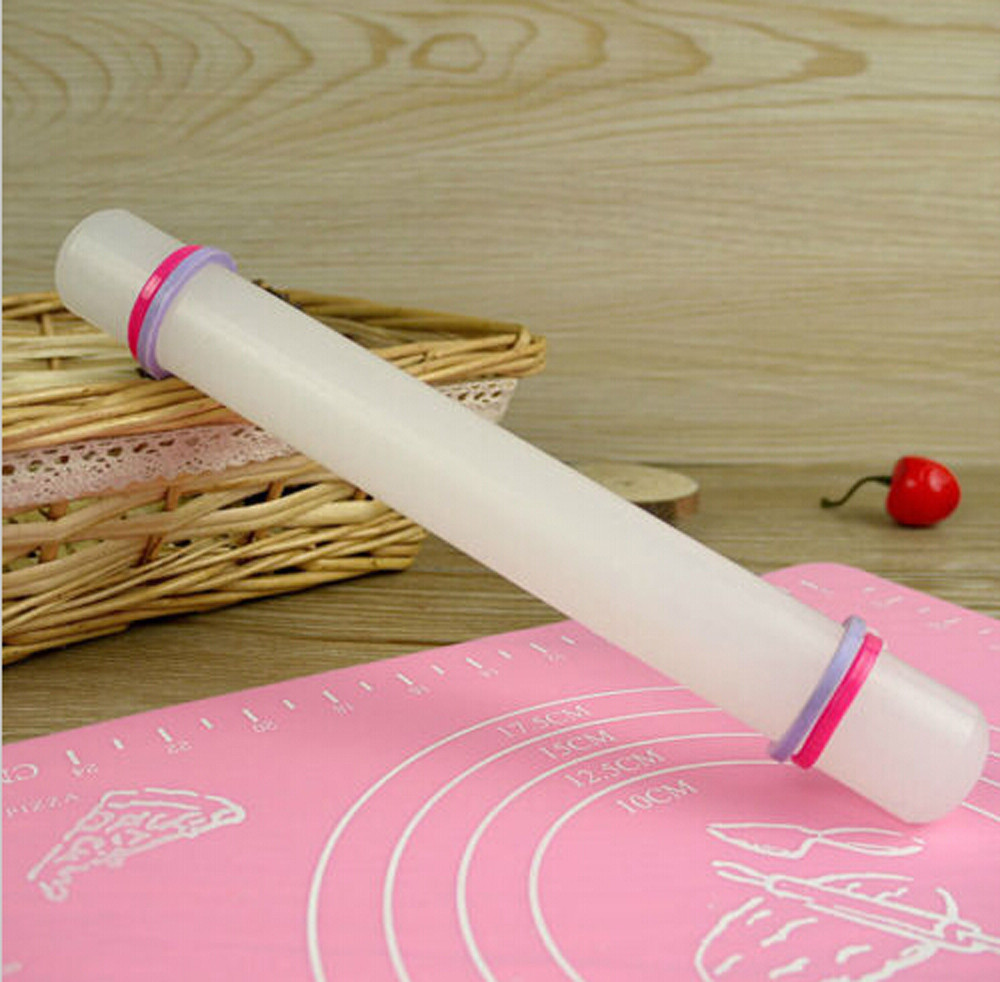 23cm Non-stick Fondant Roller Silicone Rolling Pin Cake Pastry Cooking Baking Fondant Cake Dough Roller Pastry Boards Tool