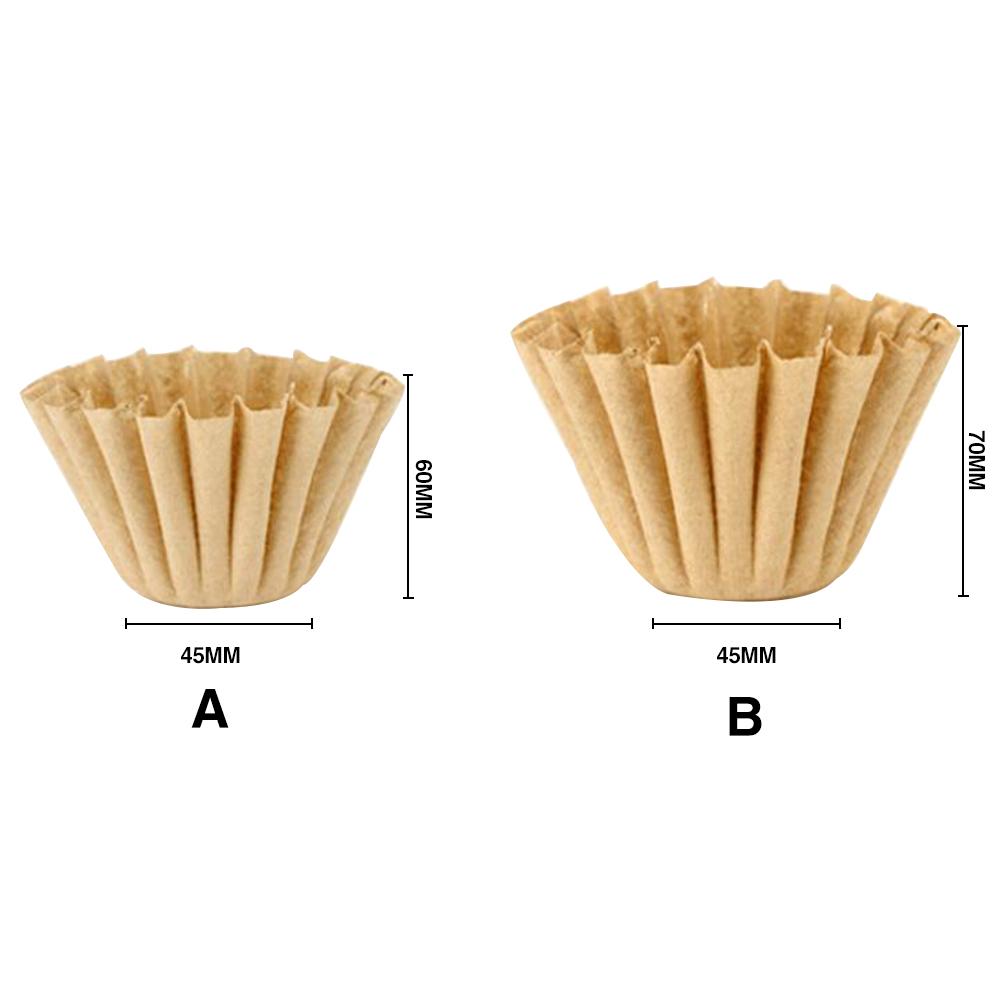 50Pcs Cake Type Filter Coffee Paper 1-4 Cup For Making Cafe Dripper Barista For Coffee Maker Hario Genuine Filter
