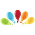 Soft Silicone Spoon Insulation Mat Silicone Heat Resistant Placemat Tray Spoon Pad Desk Mat Drink Glass Coaster Kitchen Tool