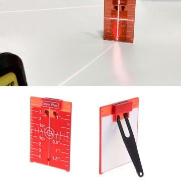 Magnetic Red Target Plate For Rotary Cross Line Laser Level Distance Measurer