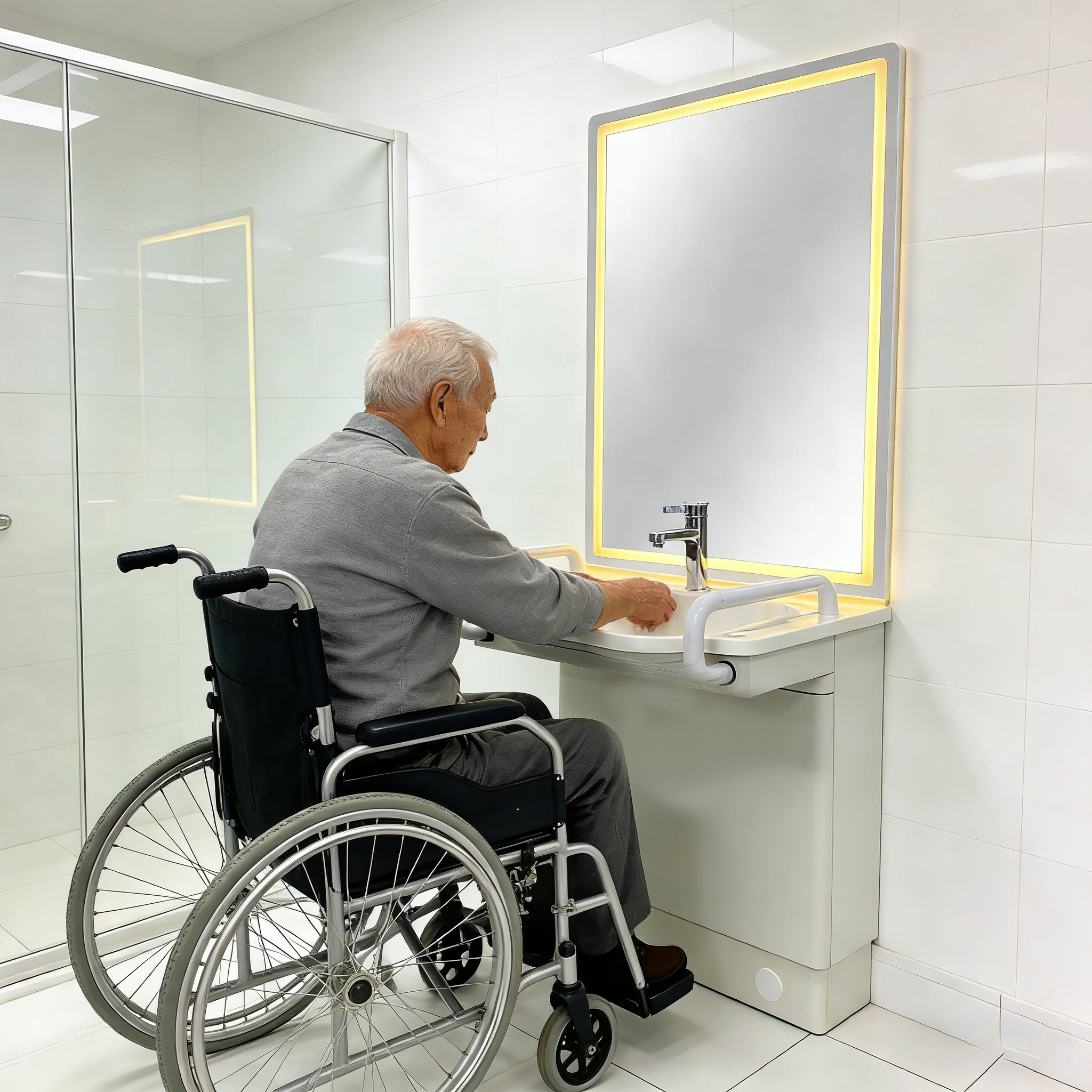 wheelchair accessible wash hand basins