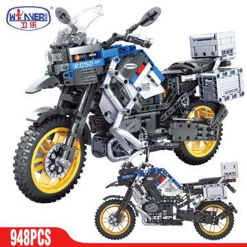 ERBO High-tech Motorcycle car Model building blocks Speed Racing car City Vehicle MOC Motorbike bricks Kits toys for children