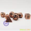 Bescon Copper-Ore Lode Solid Metal Dice Set, Raw Metal Polyhedral D&D RPG 7-Dice Set