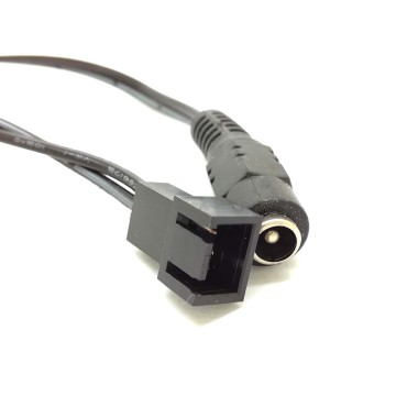 PC 3pin/2pin fans male to 5.5x2.1mm female DC Power cable 12v 9v 5v fan Route adapter convertor cord