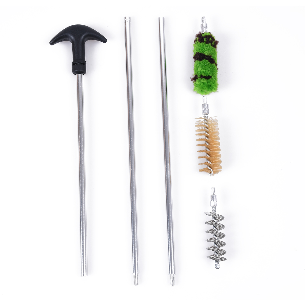 6Pcs/set Rod Brush Cleaning Kit Aluminum For 16 GA Gauge Gun Hunting Rifle Cleaning Tool