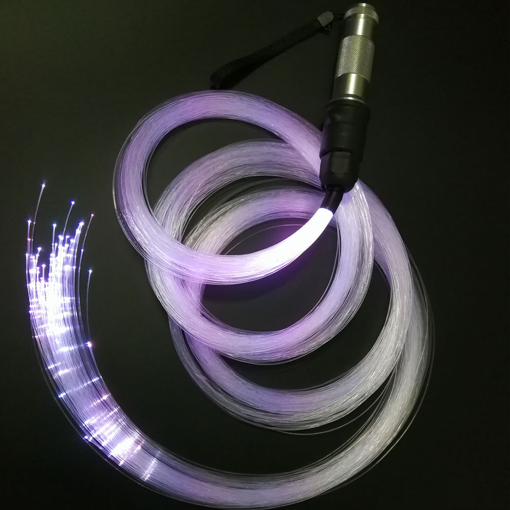 Fantasy RGB LED Fiber Optic Whip Light 10 Colors Changed in Battery Power for Flow-arts Dance and Cosplay
