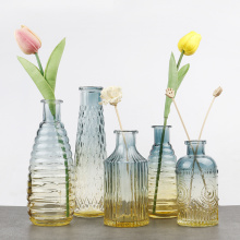 Gradient Colour Glass Vase 5pcs a set