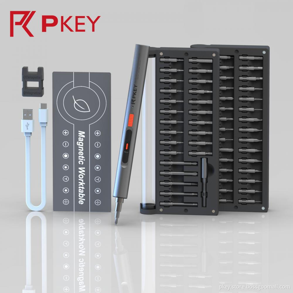 PKEY Mini Household Electric Screwdriver With 55pcs Bits