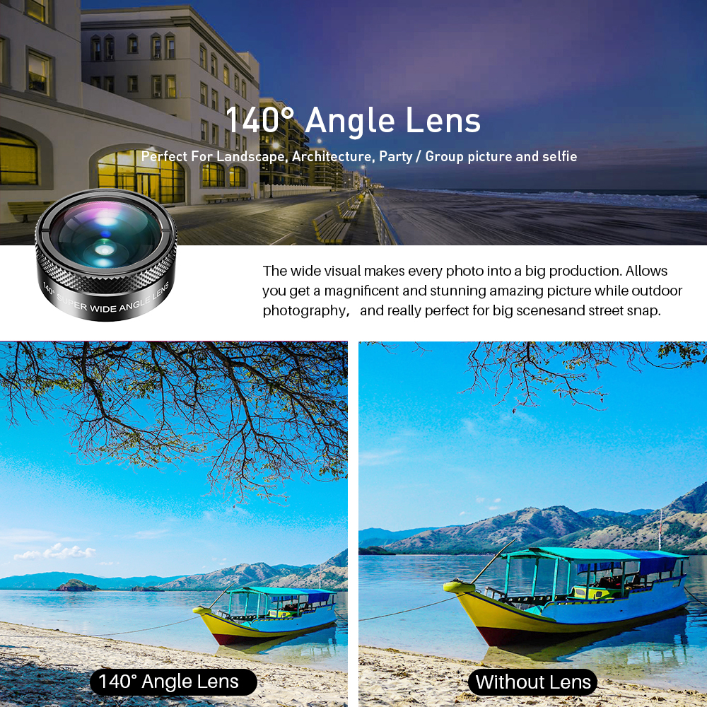 APEXEL New 6in1 Kit Camera Lens Photographer Mobile Phone Lenses Kit Macro Wide Angle Fish Eye CPL Filter For iphone Xiaomi mi9