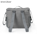Insular Mommy Diaper Bags Mother Large Capacity Travel Nappy Backpacks with Anti-loss Zipper Solid Baby Maternity Nursing Bags