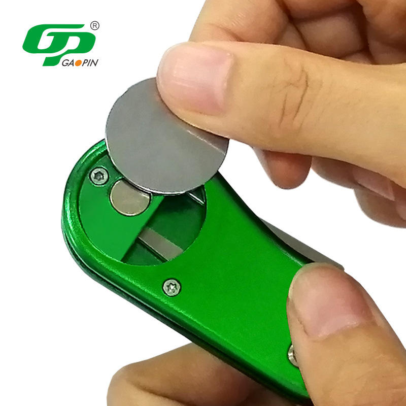 Best-Selling Custom Zinc Alloy Switchblade Divot Tool with Pop-up Ball Marker Button Portable Golf Repair Tool Gift Sport3