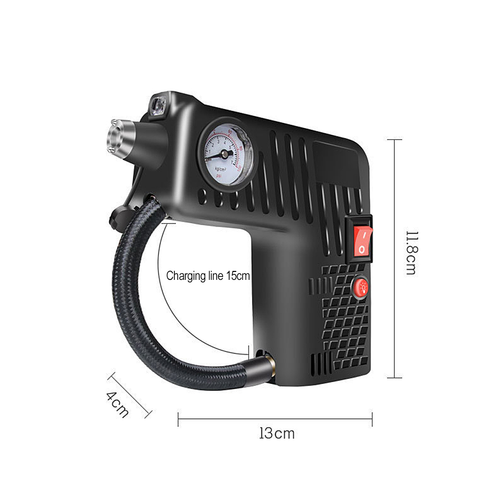 Hand Carrying Multi-Function Electric 12V Portable Car Air Pump Emergency Tool Inflator