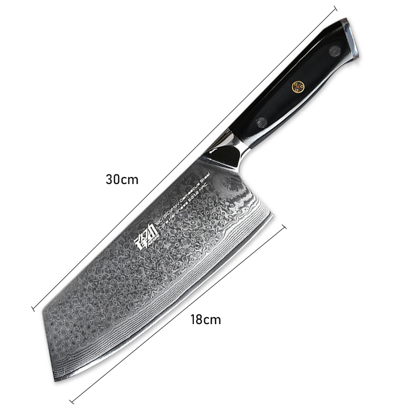 FINDKING G10 handle damascus knife 7 inch Professional butcher knife 67 layers damascus steel kitchen knife Cleaver