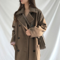Autumn Winter Coat Women Wool Blends Coat Oversize Long Trench Coat Outwear Wool Coat Women Outwear abrigos mujer invierno 2019