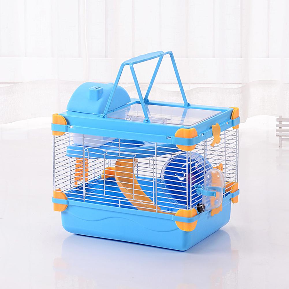 3Colors Dreamy Double Layer Transparent Skylight Cage for Pet Hamster 31 * 24 * 30 CM
