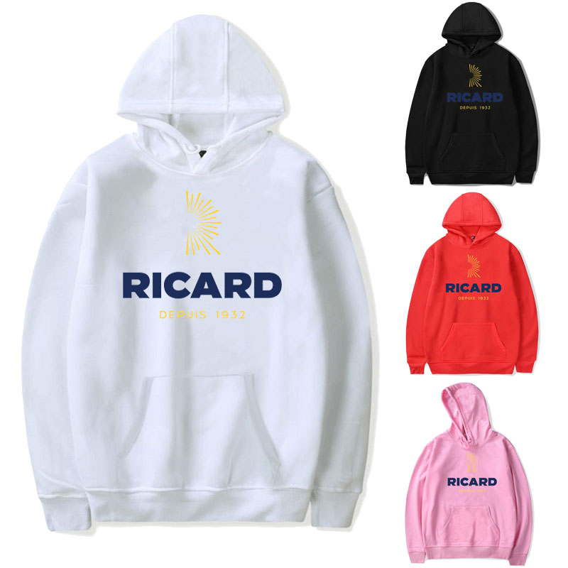 Hoodies Sweatshirts Men RICARD Hoodie Sweat-shirt Streetwear Hoodie Pink Clothing Polerone Winter Clothes Women Harajuku Shirt