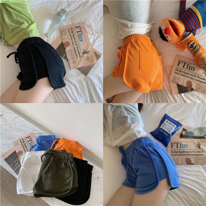 New summer Women Short Pant Casual Lady All-match Loose Solid Soft Leisure Female Workout Waistband Skinny Stretch Shorts