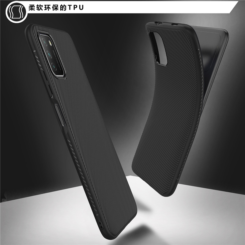 For Xiaomi POCO M3 Case Soft Silicone Matte Armor shockproof black protective back cover case for Global Version POCO M3 shell