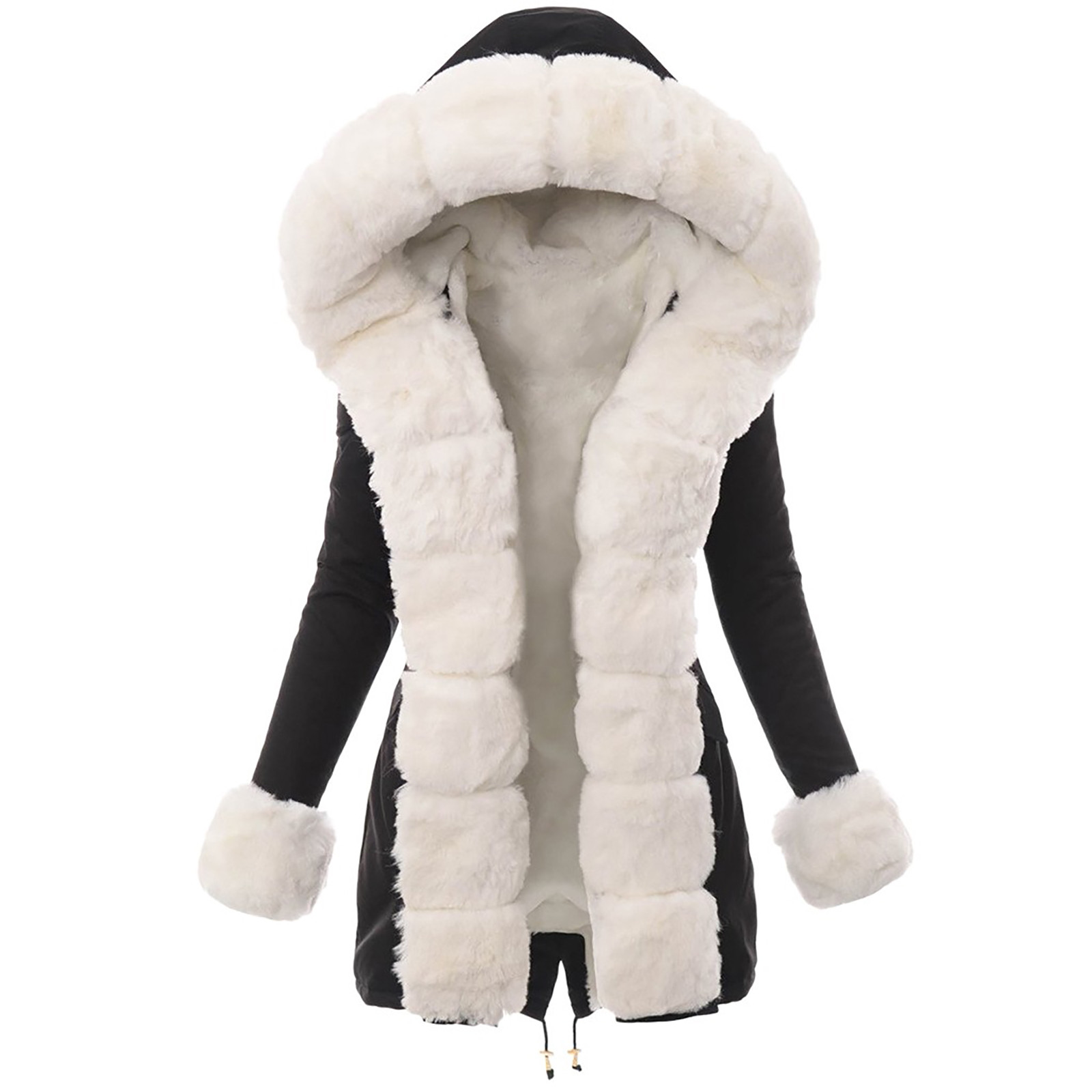 Winter Snow Coat Cotton Jacket Women Hooded Thick Oversized 2020 Casual Fashion Long Overcoat Female Solid Ladies Tops #T2G