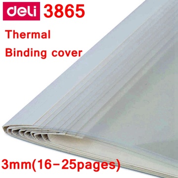 [ReadStar]10PCS/LOT Deli 3865 thermal binding cover A4 Glue binding cover 3mm (16-25 pages) thermal binding machine cover